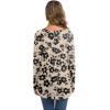 imageIWOLLENCE Womens Waffle Knit Tunic Blouse Tie Knot Henley Tops Loose Fitting Bat Wing Plain ShirtsZ01apricot Ishitake