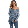 imageIWOLLENCE Womens Waffle Knit Tunic Blouse Tie Knot Henley Tops Loose Fitting Bat Wing Plain ShirtsZ01navy Sophorae