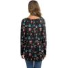 imageIWOLLENCE Womens Waffle Knit Tunic Blouse Tie Knot Henley Tops Loose Fitting Bat Wing Plain ShirtsZ03black Xmas Tree