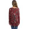 imageIWOLLENCE Womens Waffle Knit Tunic Blouse Tie Knot Henley Tops Loose Fitting Bat Wing Plain ShirtsZ03red Black Plaid