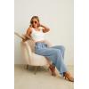 imageIWOLLENCE Womens Wide Leg Pants with Pockets High Waist Adjustable Knot Loose Casual Trousers Business Work Casual Pants04 Haze Blue