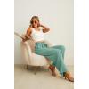 imageIWOLLENCE Womens Wide Leg Pants with Pockets High Waist Adjustable Knot Loose Casual Trousers Business Work Casual Pants06 Mint Green