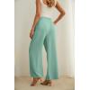 imageIWOLLENCE Womens Wide Leg Pants with Pockets High Waist Adjustable Knot Loose Casual Trousers Business Work Casual Pants06 Mint Green