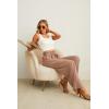 imageIWOLLENCE Womens Wide Leg Pants with Pockets High Waist Adjustable Knot Loose Casual Trousers Business Work Casual Pants07 Khaki