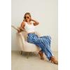 imageIWOLLENCE Womens Wide Leg Pants with Pockets High Waist Adjustable Knot Loose Casual Trousers Business Work Casual Pants12 Blue Tree Grain