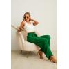imageIWOLLENCE Womens Wide Leg Pants with Pockets High Waist Adjustable Knot Loose Casual Trousers Business Work Casual Pants16 Dark Green