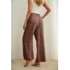 imageIWOLLENCE Womens Wide Leg Pants with Pockets High Waist Adjustable Knot Loose Casual Trousers Business Work Casual Pants17 Fp Ld Coffee