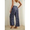imageIWOLLENCE Womens Wide Leg Pants with Pockets High Waist Adjustable Knot Loose Casual Trousers Business Work Casual Pants18 Fp Ld Dark Blue