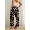 imageIWOLLENCE Womens Wide Leg Pants with Pockets High Waist Adjustable Knot Loose Casual Trousers Business Work Casual Pants27 Black Rectangle