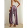 imageIWOLLENCE Womens Wide Leg Pants with Pockets High Waist Adjustable Knot Loose Casual Trousers Business Work Casual Pants29 Bohemia Rhomboid