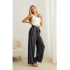 imageIWOLLENCE Womens Wide Leg Pants with Pockets High Waist Adjustable Knot Loose Casual Trousers Business Work Casual Pants34 Bohemian Stripes