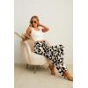 imageIWOLLENCE Womens Wide Leg Pants with Pockets High Waist Adjustable Knot Loose Casual Trousers Business Work Casual Pants40 Apricot Geometry