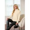 imageIWOLLENCE 2024 Winter Fall Turtleneck Sweater High Neck Long Sleeve Sweaters Pullover OutfitBeige Apricot