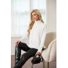 imageIWOLLENCE 2024 Winter Fall Turtleneck Sweater High Neck Long Sleeve Sweaters Pullover OutfitBeige White