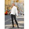 imageIWOLLENCE 2024 Winter Fall Turtleneck Sweater High Neck Long Sleeve Sweaters Pullover OutfitBeige White