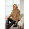imageIWOLLENCE 2024 Winter Fall Turtleneck Sweater High Neck Long Sleeve Sweaters Pullover OutfitCamel