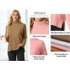 imageIWOLLENCE 2024 Winter Fall Turtleneck Sweater High Neck Long Sleeve Sweaters Pullover OutfitCamel