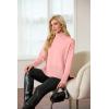 imageIWOLLENCE 2024 Winter Fall Turtleneck Sweater High Neck Long Sleeve Sweaters Pullover OutfitPink