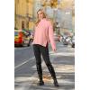 imageIWOLLENCE 2024 Winter Fall Turtleneck Sweater High Neck Long Sleeve Sweaters Pullover OutfitPink