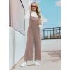 imageIWOLLENCE Jumpsuits For Women Boho Overalls Casual Long Bib Loose Womens Rompers with Pockets 20246 Dark Gray