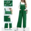 imageIWOLLENCE Jumpsuits For Women Boho Overalls Casual Long Bib Loose Womens Rompers with Pockets 20249 Green