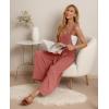 imageIWOLLENCE Womens Summer Jumpsuits Boho Wide Leg Overalls Casual Loose Rompers with Pockets 202406 Rust Red