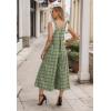 imageIWOLLENCE Womens Summer Jumpsuits Boho Wide Leg Overalls Casual Loose Rompers with Pockets 202420 Dark Green Pane