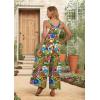 imageIWOLLENCE Womens Summer Jumpsuits Boho Wide Leg Overalls Casual Loose Rompers with Pockets 202424 Graffiti 001
