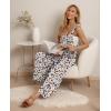 imageIWOLLENCE Womens Summer Jumpsuits Boho Wide Leg Overalls Casual Loose Rompers with Pockets 202440 Fp White Periwinkle
