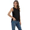 imageIWOLLENCE Womens Waffle Knit Tank Tops Casual Blouse Sleeveless Cute Twist Knot TunicC Black