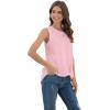 imageIWOLLENCE Womens Waffle Knit Tank Tops Casual Blouse Sleeveless Cute Twist Knot TunicC Pink