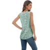 imageIWOLLENCE Womens Waffle Knit Tank Tops Casual Blouse Sleeveless Cute Twist Knot TunicFp Light Green Floral