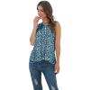 imageIWOLLENCE Womens Waffle Knit Tank Tops Casual Blouse Sleeveless Cute Twist Knot TunicFp Navy Sophorae