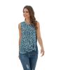 imageIWOLLENCE Womens Waffle Knit Tank Tops Casual Blouse Sleeveless Cute Twist Knot TunicFp Navy Sophorae