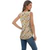 imageIWOLLENCE Womens Waffle Knit Tank Tops Casual Blouse Sleeveless Cute Twist Knot TunicFp Yellow Mushroom