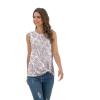 imageIWOLLENCE Womens Waffle Knit Tank Tops Casual Blouse Sleeveless Cute Twist Knot TunicPink