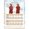 imageIWOLLENCE Womens 2 Piece Sets Summer Lounge Set Casual Short Sleeve Round Neck Tops and Elastic Waist Short Outfits TracksuitBrick Red