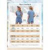 imageIWOLLENCE Womens 2 Piece Sets Summer Lounge Set Casual Short Sleeve Round Neck Tops and Elastic Waist Short Outfits TracksuitDenim Blue