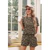 imageIWOLLENCE Womens 2 Piece Sets Summer Lounge Set Casual Short Sleeve Round Neck Tops and Elastic Waist Short Outfits TracksuitLd Khaki