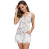 imageIWOLLENCE Womens Loose Henley Blouse Sleeveless Button Down T Shirts Tie Front Knot TopsFp Camo Bough