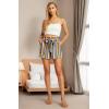 imageIWOLLENCE Womens Shorts with Pockets Summer Casual Shorts for Women Waist Casual Lightweight Adjustable Tie Knot Loose17yellow Stripe