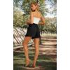 imageIWOLLENCE Womens Shorts with Pockets Summer Casual Shorts for Women Waist Casual Lightweight Adjustable Tie Knot Loose1black