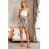 imageIWOLLENCE Womens Shorts with Pockets Summer Casual Shorts for Women Waist Casual Lightweight Adjustable Tie Knot Loose24camou Green Pink