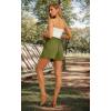 imageIWOLLENCE Womens Shorts with Pockets Summer Casual Shorts for Women Waist Casual Lightweight Adjustable Tie Knot Loose4army Green