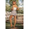 imageIWOLLENCE Womens Shorts with Pockets Summer Casual Shorts for Women Waist Casual Lightweight Adjustable Tie Knot Loose7light Khaki2