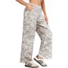 imageIWOLLENCE Womens Casual Loose Checkered Wide Leg Pants High Waist Straight Lounge Y2K Gingham Trousers SummerMccamo Bough