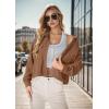 imageIWOLLENCE Womens Cropped Shacket Jacket Fashion Button Down Corduroy Shacket Jackets Casual Crop Shirts Fall Coat TopsH03 Brown