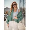 imageIWOLLENCE Womens Cropped Shacket Jacket Fashion Button Down Corduroy Shacket Jackets Casual Crop Shirts Fall Coat TopsH04 Green