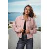 imageIWOLLENCE Womens Cropped Shacket Jacket Fashion Button Down Corduroy Shacket Jackets Casual Crop Shirts Fall Coat TopsI02 Light Pink Cat