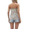 imageIWOLLENCE Womens Tube Tops Casual Summer Backless Strapless Top Sleeveless Bandeau Tanks ShirtFp Blue Yellow Floral